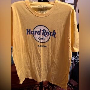 Hard Rock Cafe Yellow Aruba Logo T-Shirt
